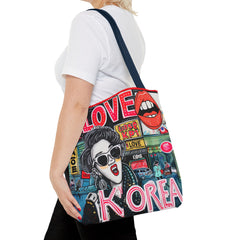 Korea -  I love Korea Tote Bag (AOP)  - StyleMZ