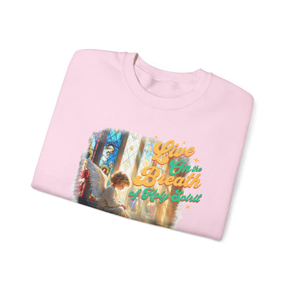 Live on the breath of the Holy Spirit Unisex Heavy Blend™ Crewneck Sweatshirt - StyleMZ