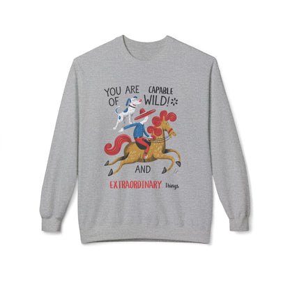 Korea -  You are capable of wild and extraordinary things. Unisex Midweight Softstyle Fleece Crewneck Sweatshirt  - StyleMZ