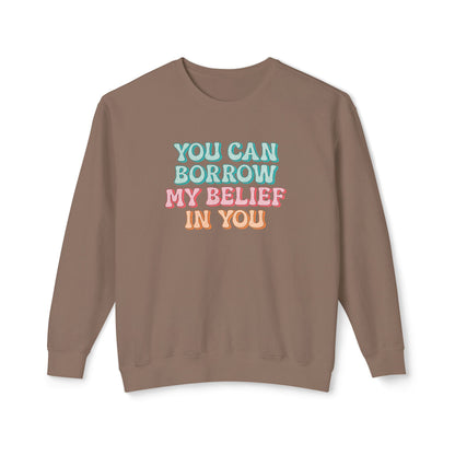 Korea -  You can have my belief in you Unisex Lightweight Crewneck Sweatshirt  - StyleMZ