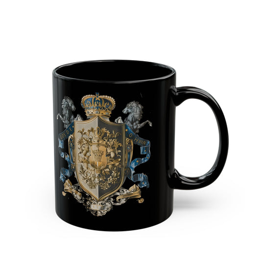 Taza negra Royal Heritage2 (11 oz, 15 oz) - Corea - StyleMZ 