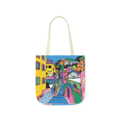 Korea -  The hillside village in Korea Canvas Tote Bag, 5-Color Straps  - StyleMZ