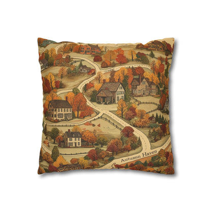 Map of Memories Spun Polyester Square Pillowcase - StyleMZ