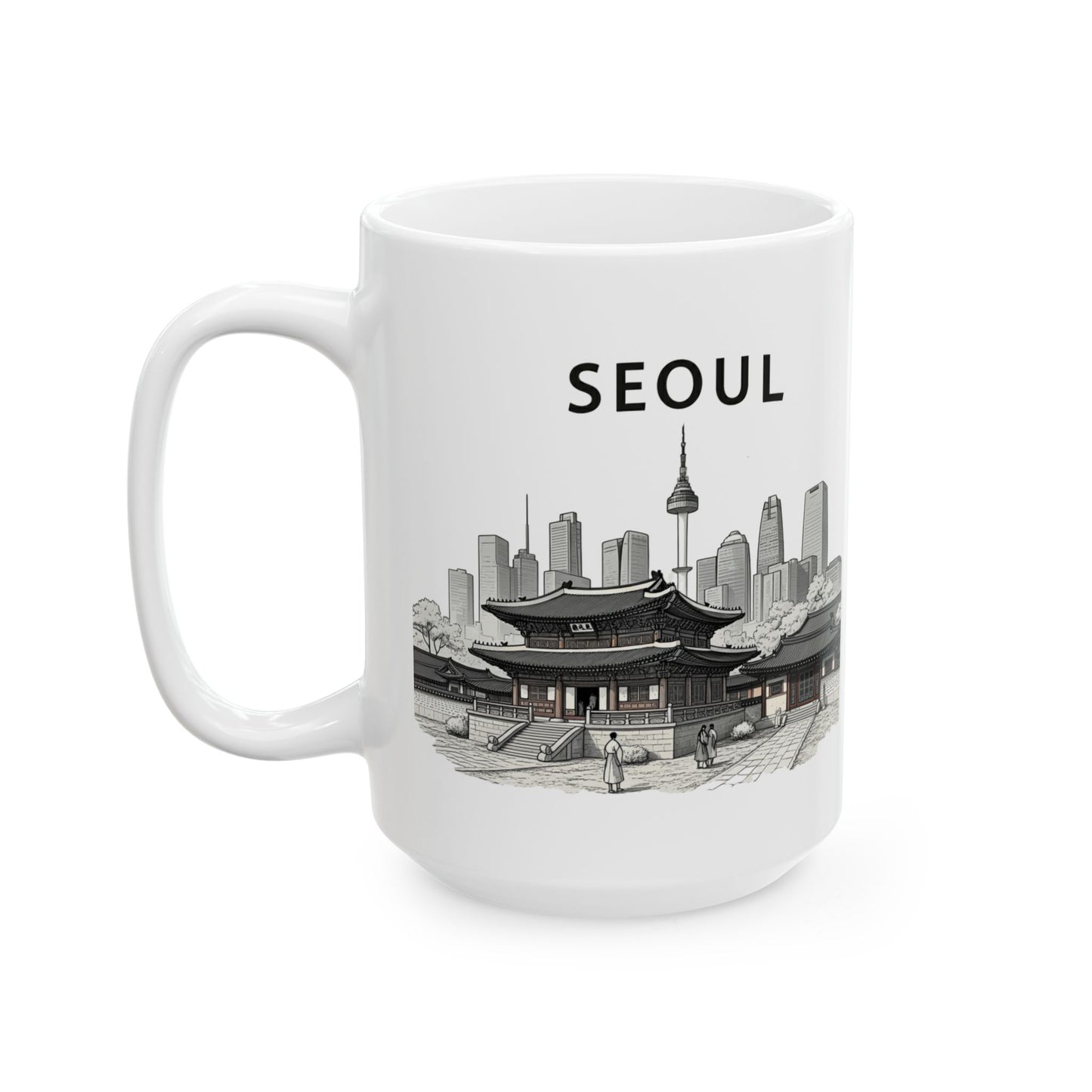 SEOUL Ceramic Mug, (11oz, 15oz) - StyleMZ