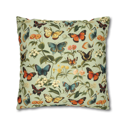 Butterfly Spun Polyester Square Pillowcase - StyleMZ