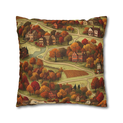 Map of Memories II Spun Polyester Square Pillowcase - StyleMZ