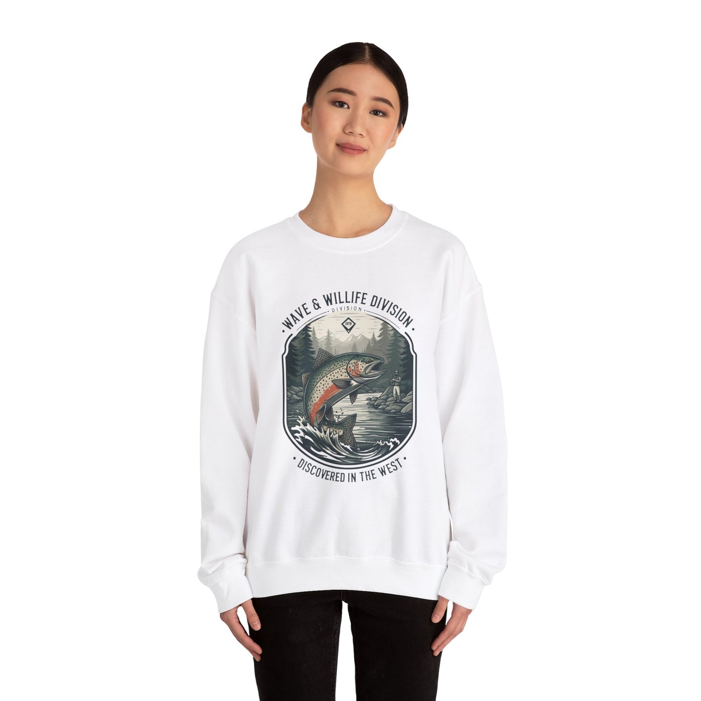 Discovered in the west Unisex Heavy Blend™ Crewneck Sweatshirt - StyleMZ