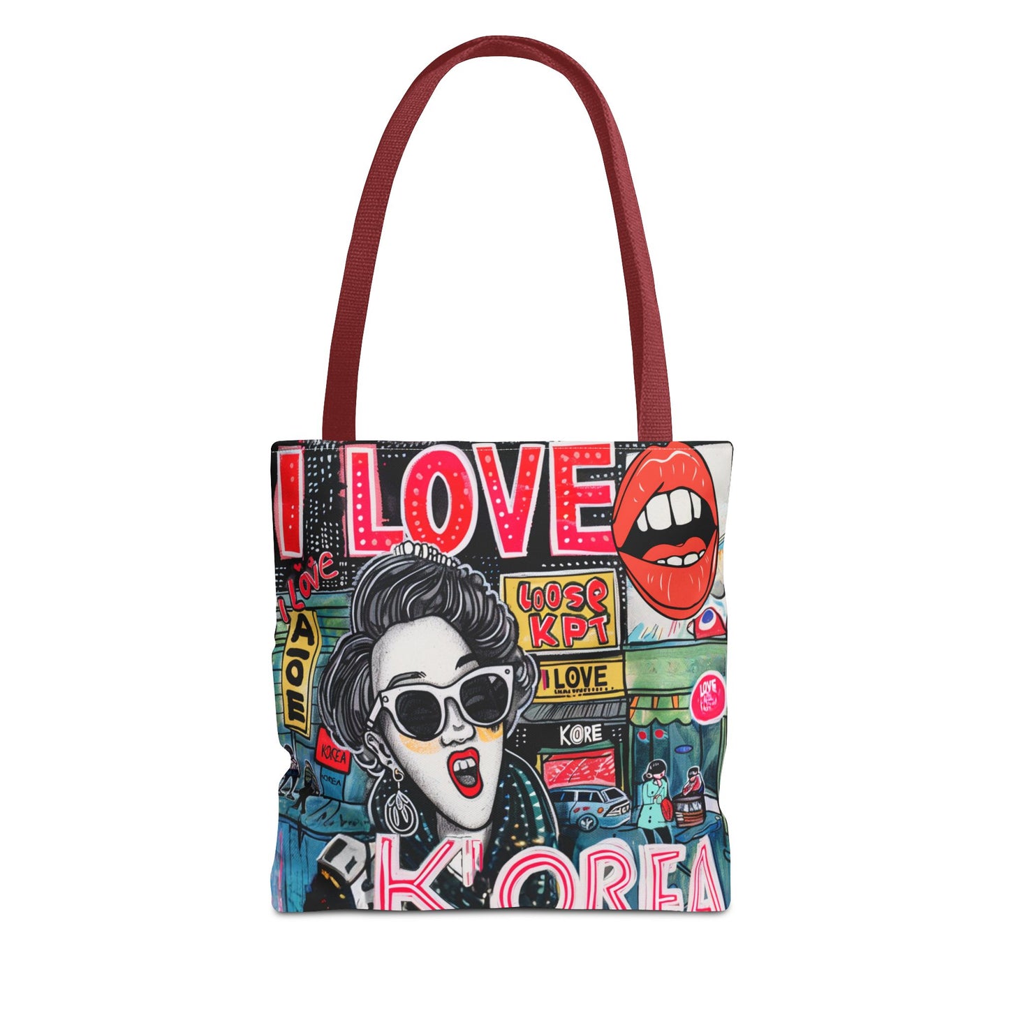 I love Korea Tote Bag (AOP) - StyleMZ