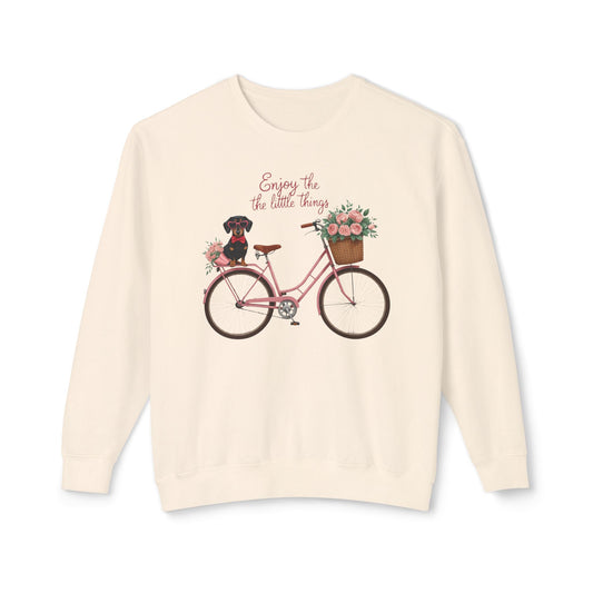 Korea -  Enjoy the little thing Unisex Lightweight Crewneck Sweatshirt  - StyleMZ