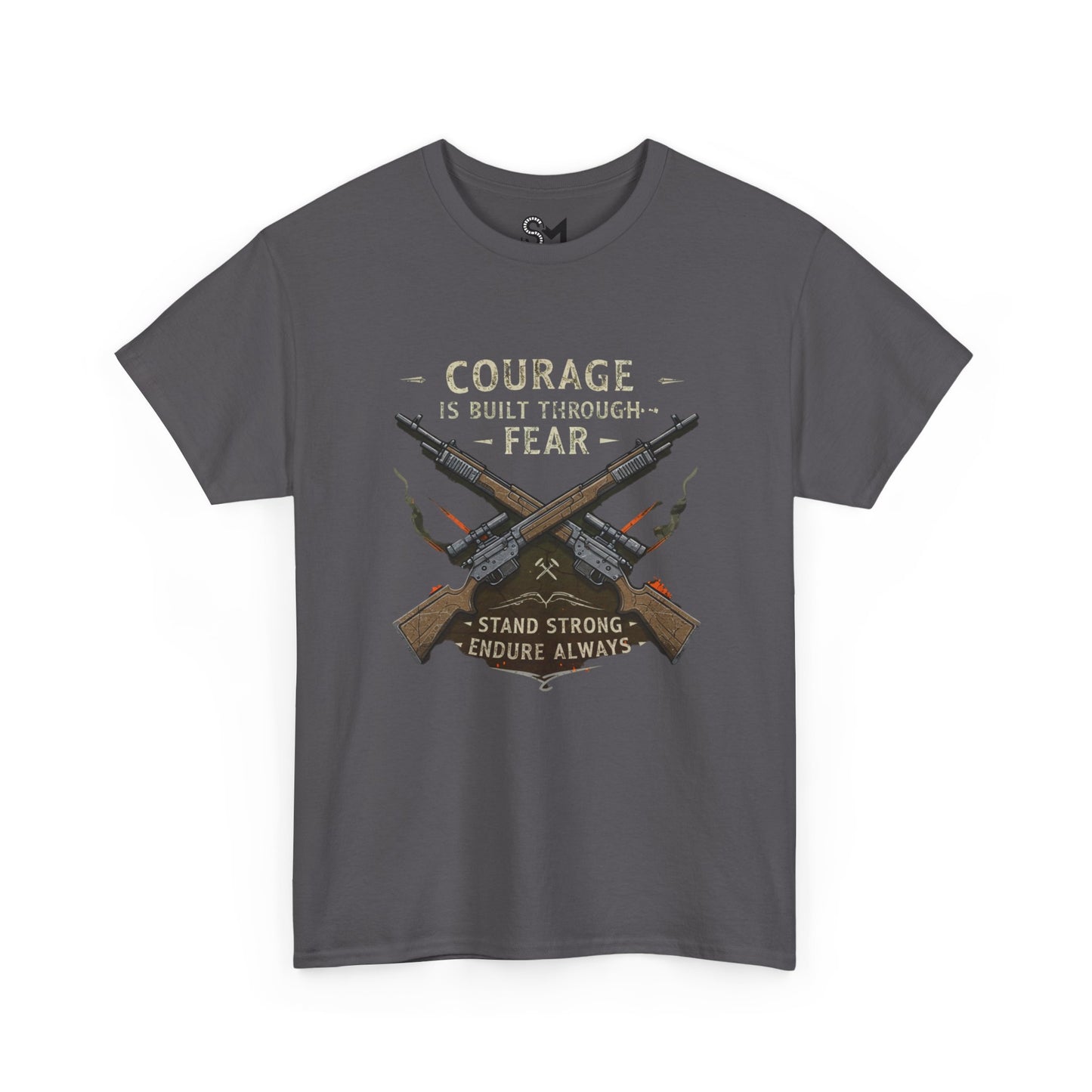 Courage is built through fear Unisex Heavy Cotton Tee