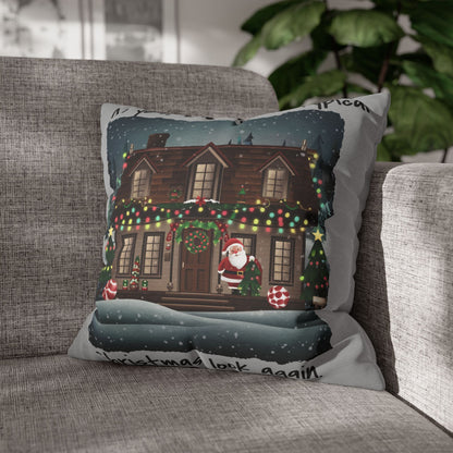 Ah yes, the classic typical Christmas look again Spun Polyester Square Pillowcase - StyleMZ