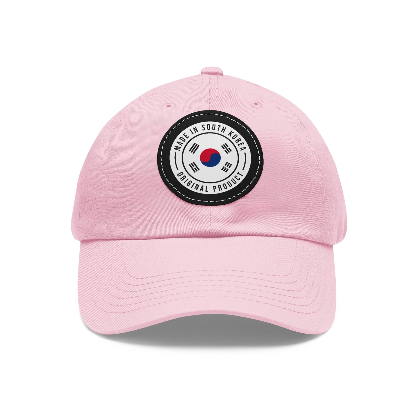 Korea -  Made in South Korea Hat with Leather Patch (Round)  - StyleMZ