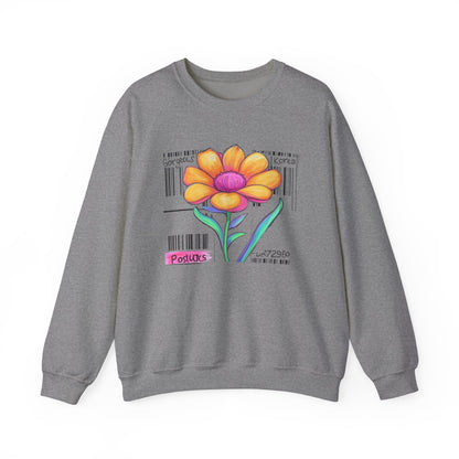 Gorgeous Flower Graphic Sweatshirt Unisex Crewneck All Seasons