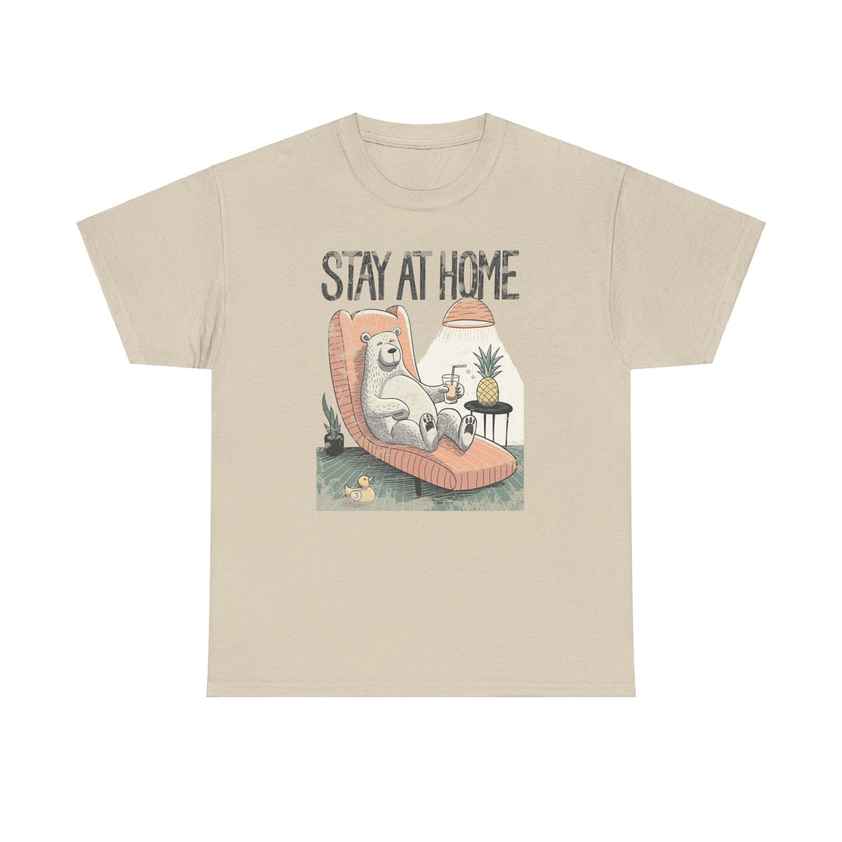 Stay at home Unisex Heavy Cotton Tee  - StyleMZ