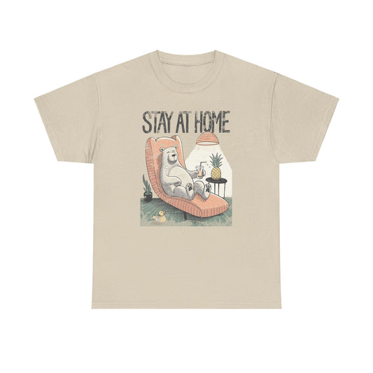 Camiseta unisex de algodón grueso Stay at Home - StyleMZ 