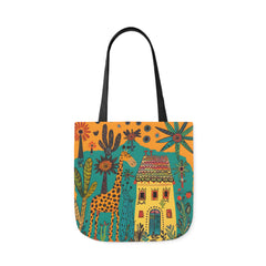 Korea -  The giraffe that lives in my house Canvas Tote Bag, 5-Color Straps  - StyleMZ