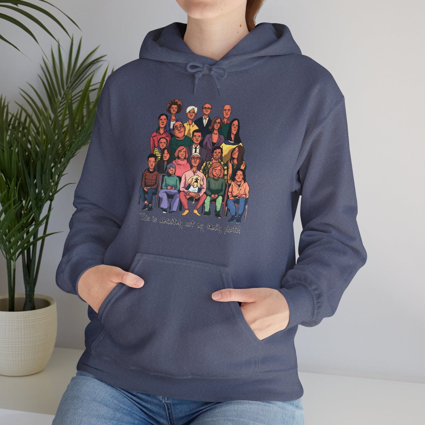 Definitely not my family photo Unisex Heavy Blend™ Hooded Sweatshirt - StyleMZ