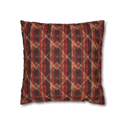 StyleMZ -  Sparkly red hues Faux Suede Square Pillowcase  - StyleMZ