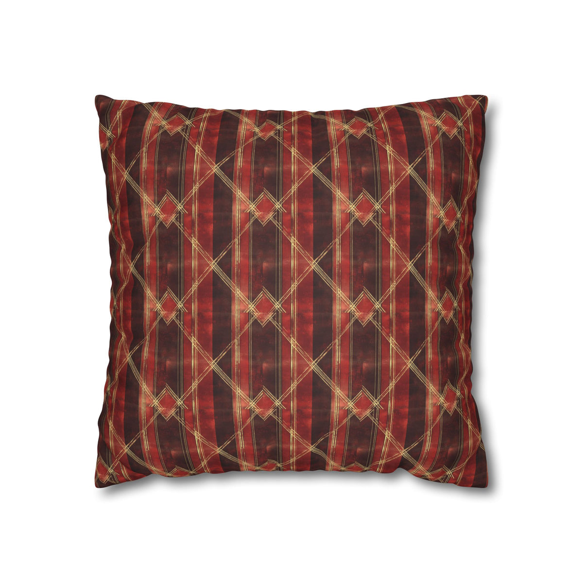 StyleMZ -  Sparkly red hues Faux Suede Square Pillowcase  - StyleMZ