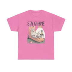 Stay at home Unisex Heavy Cotton Tee  - StyleMZ