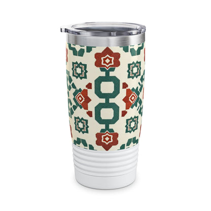 Traditional Korean Geometric Patterns Ringneck Tumbler, 20oz - StyleMZ