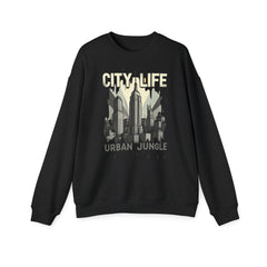 Sudadera unisex con hombros caídos City Life - StyleMZ 