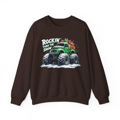 Sudadera unisex de cuello redondo Heavy Blend™ de StyleMZ - ROCKIN' THRU THE SNOW - StyleMZ 