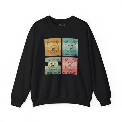 Crewneck Sweatshirt -  Retro bears