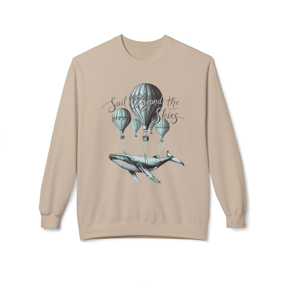 Korea -  Sail Beyond the Skies Unisex Midweight Softstyle Fleece Crewneck Sweatshirt  - StyleMZ