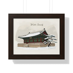 Korea -  Winter Serenity Framed Horizontal Poster  - StyleMZ