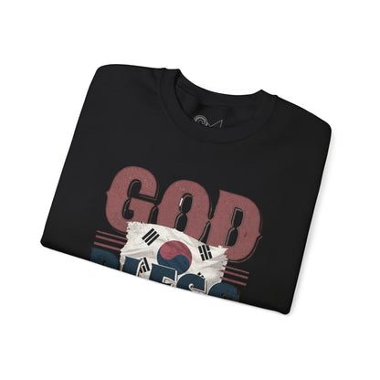 God bless Korea Unisex Heavy Blend™ Crewneck Sweatshirt - StyleMZ