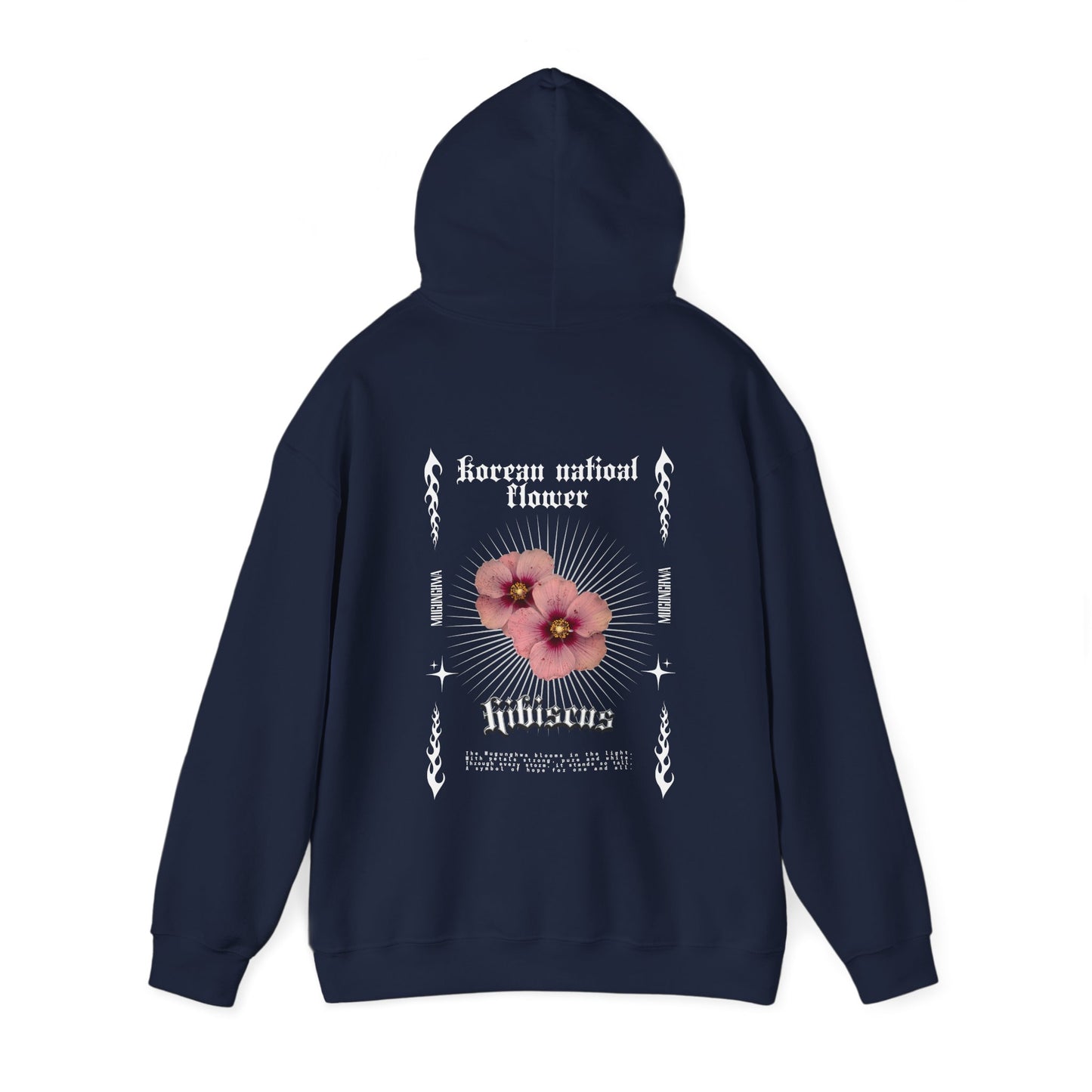 Sudadera unisex con capucha y mezcla pesada de flores nacionales coreanas - Corea - StyleMZ 