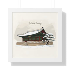 Korea -  Winter Serenity Framed Horizontal Poster  - StyleMZ