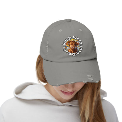 Korea - Wild West Cow Girls Unisex Distressed Cap - StyleMZ - Stylemz