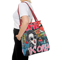 Korea -  I love Korea Tote Bag (AOP)  - StyleMZ