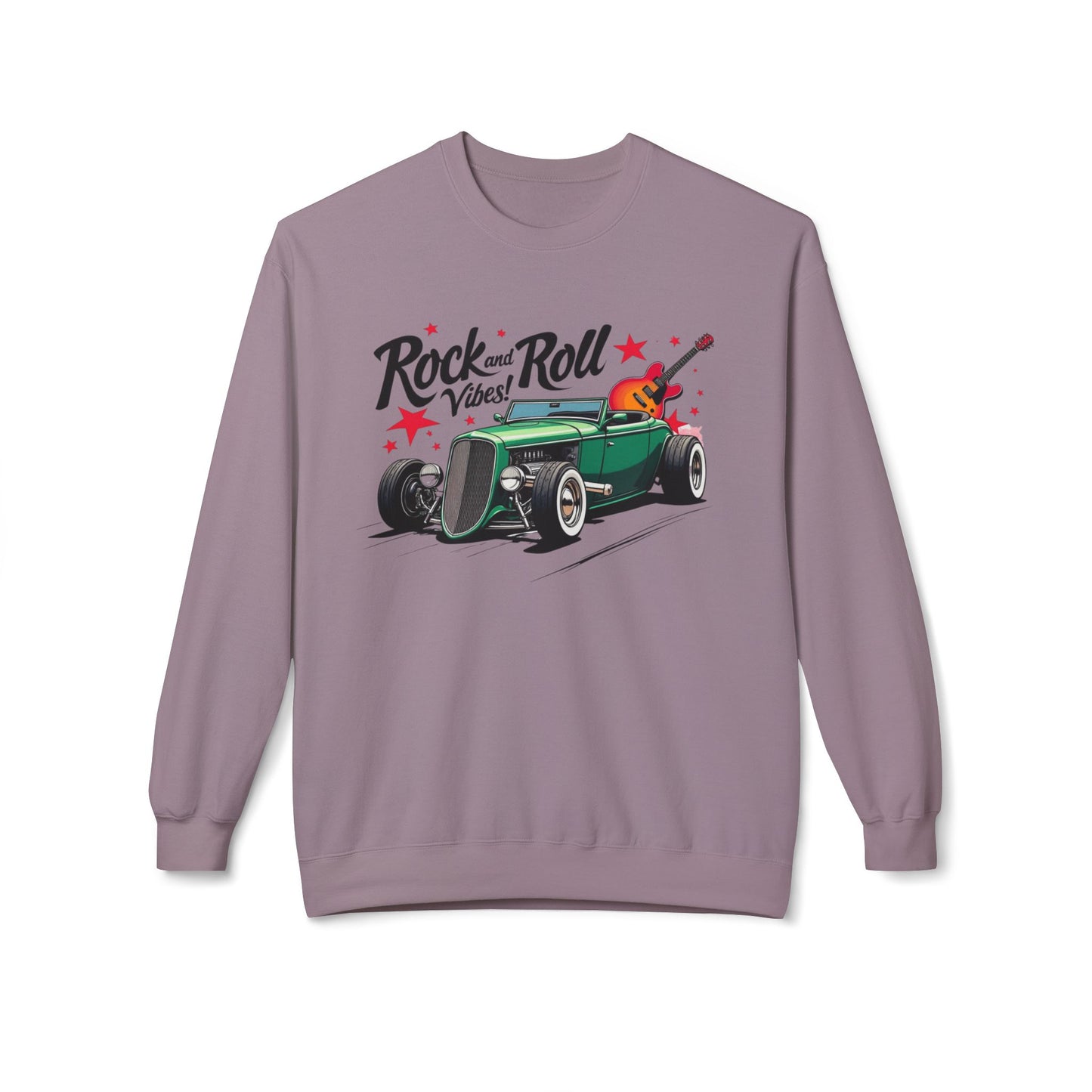 Rock & Roll Vibes Unisex Midweight Softstyle Fleece Crewneck Sweatshirt - StyleMZ