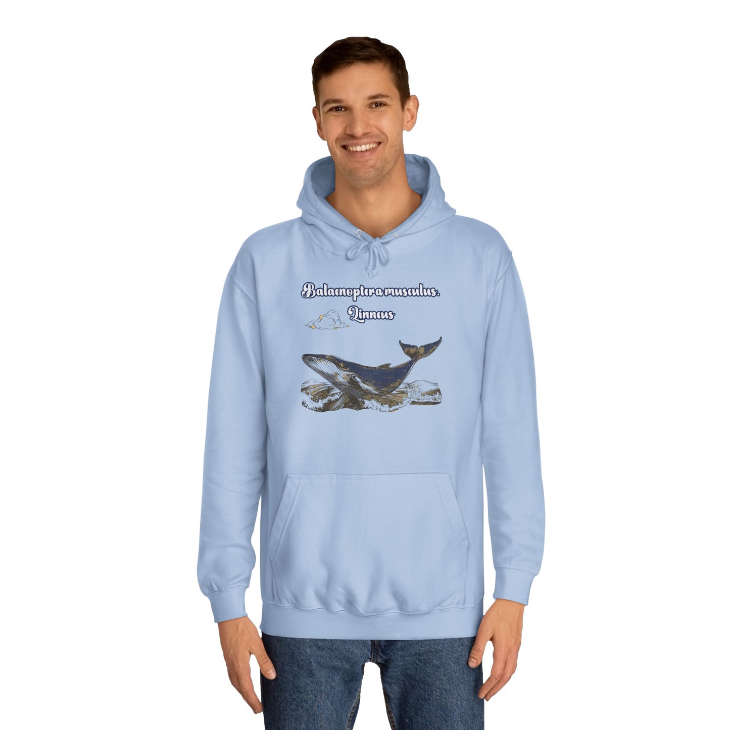 Korea -  Blue Whale Unisex College Hoodie  - StyleMZ