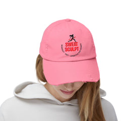 Korea -  Sweat Sculpt Unisex Distressed Cap  - StyleMZ