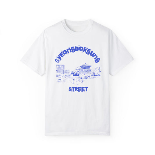 Gyeongbokgung Street Unisex Garment-Dyed T-shirt - Korea - StyleMZ - Stylemz