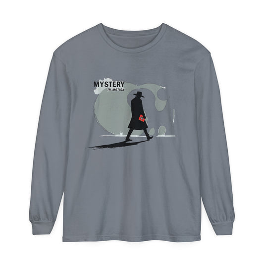 Korea - Mystery in motion Unisex Garment-dyed Long Sleeve T-Shirt - StyleMZ - Stylemz