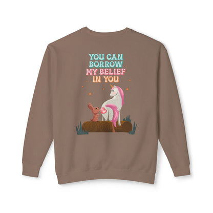 Korea -  You can have my belief in you Unisex Lightweight Crewneck Sweatshirt  - StyleMZ