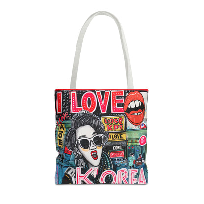 I love Korea Tote Bag (AOP) - StyleMZ