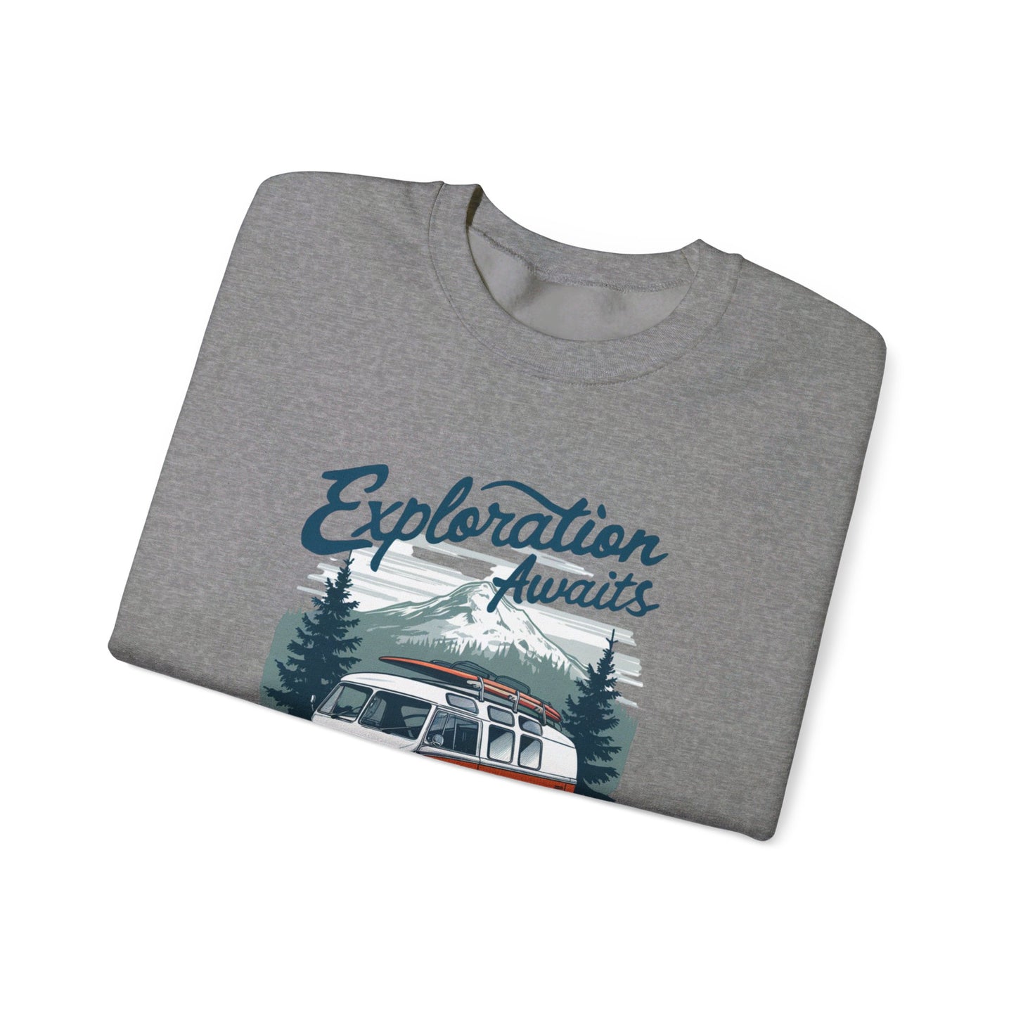 Korea -  Exploration Awaits Unisex Heavy Blend™ Crewneck Sweatshirt  - StyleMZ