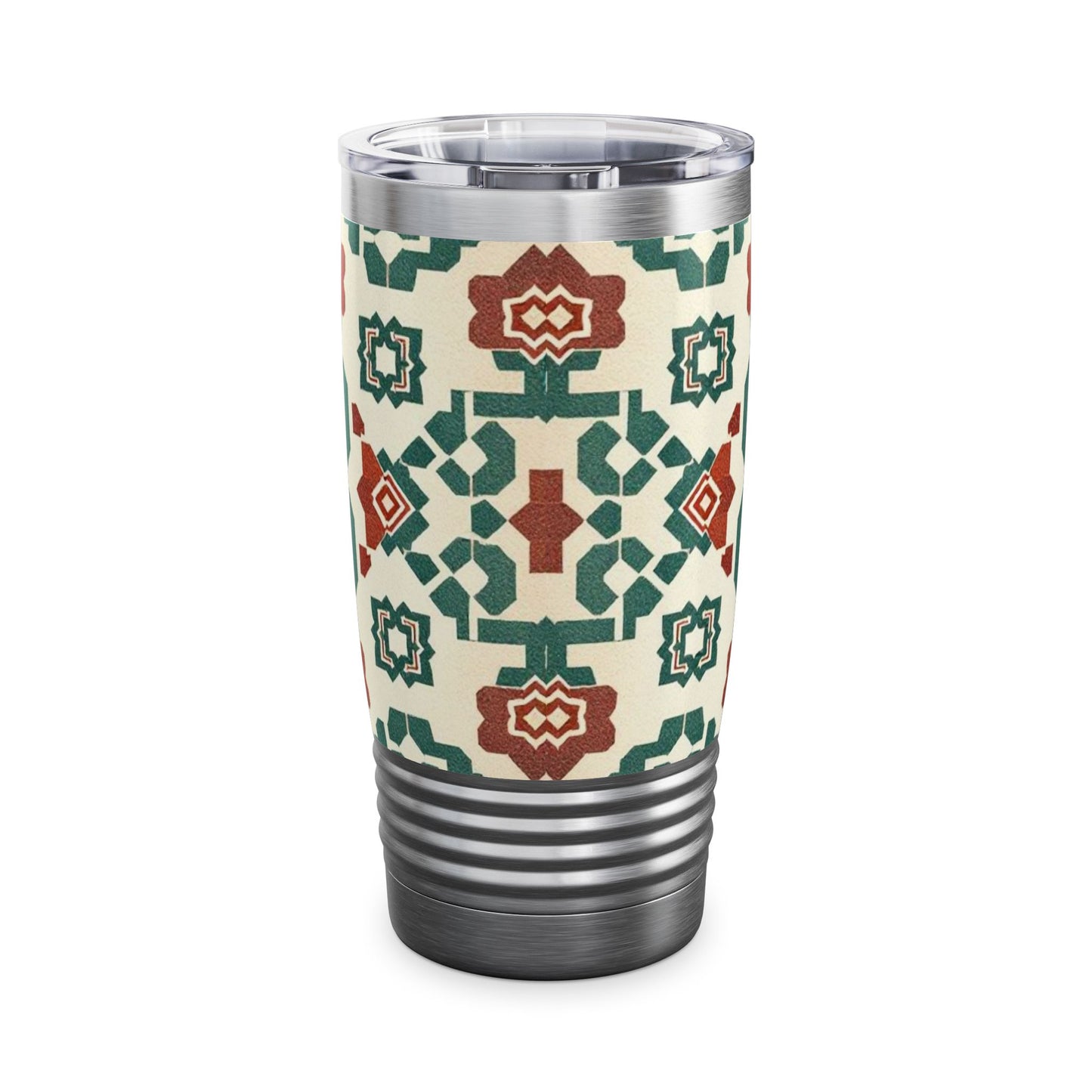 Traditional Korean Geometric Patterns Ringneck Tumbler, 20oz - StyleMZ