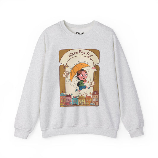 When pigs fly? Unisex Heavy Blend™ Crewneck Sweatshirt - StyleMZ - Stylemz