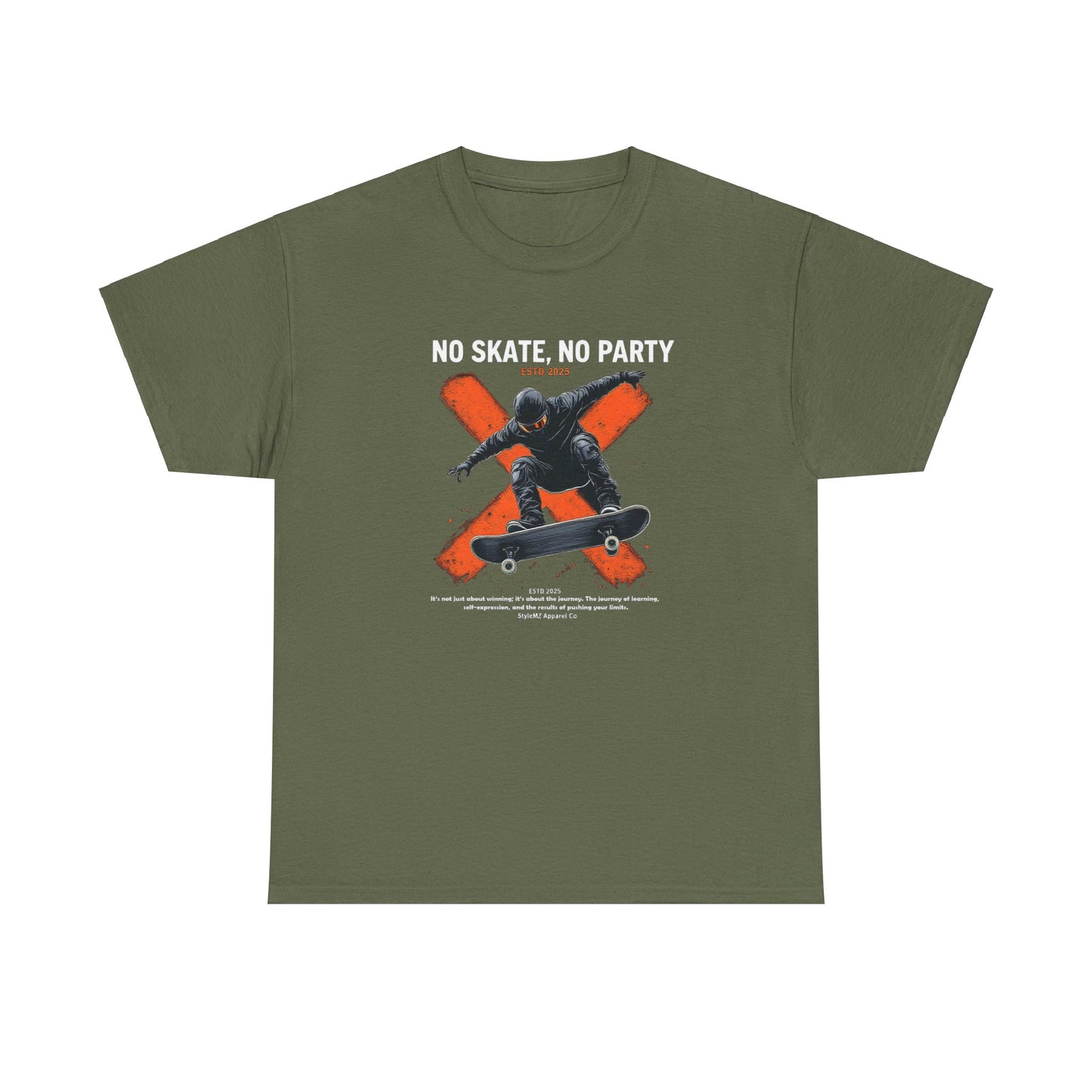 NO SKATE, NO PARTY Unisex Heavy Cotton Tee