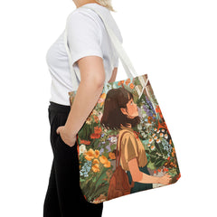 Korea -  Girl and Flower Shop Tote Bag (AOP)  - StyleMZ