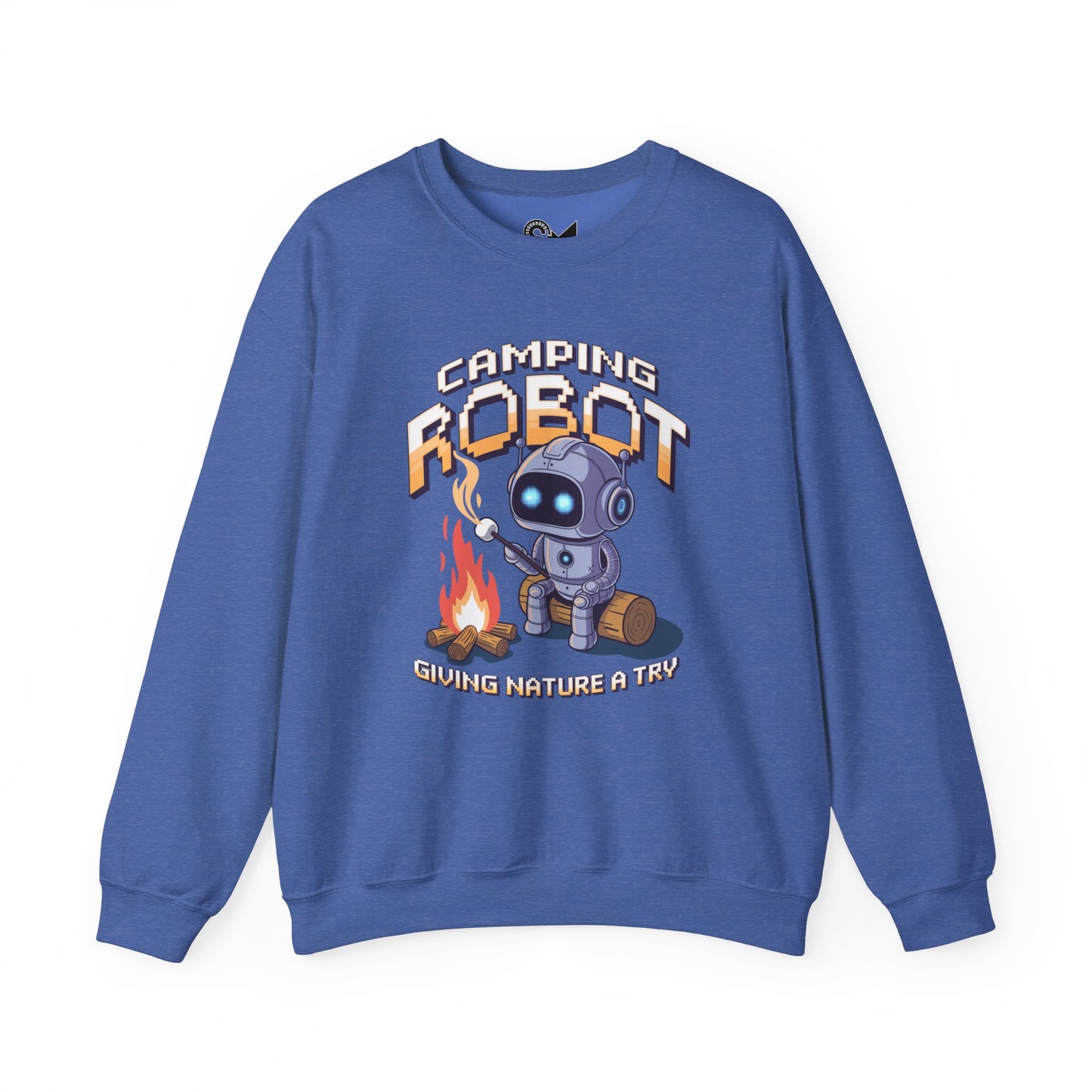 Camping robot Unisex Heavy Blend™ Crewneck Sweatshirt - StyleMZ