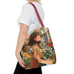 Korea -  Girl and Flower Shop Tote Bag (AOP)  - StyleMZ