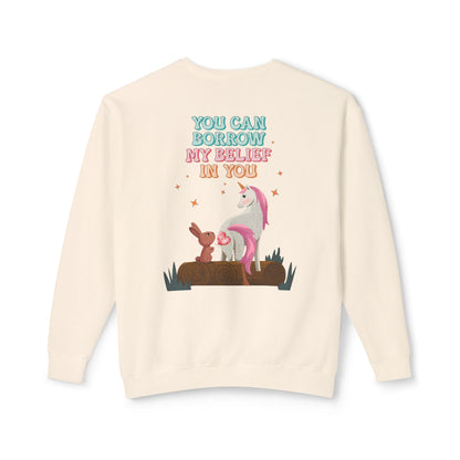 Korea -  You can have my belief in you Unisex Lightweight Crewneck Sweatshirt  - StyleMZ